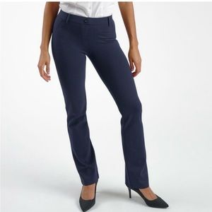 Betabrand Dress Pant Yoga Pants Straight-Leg Classic in Blue